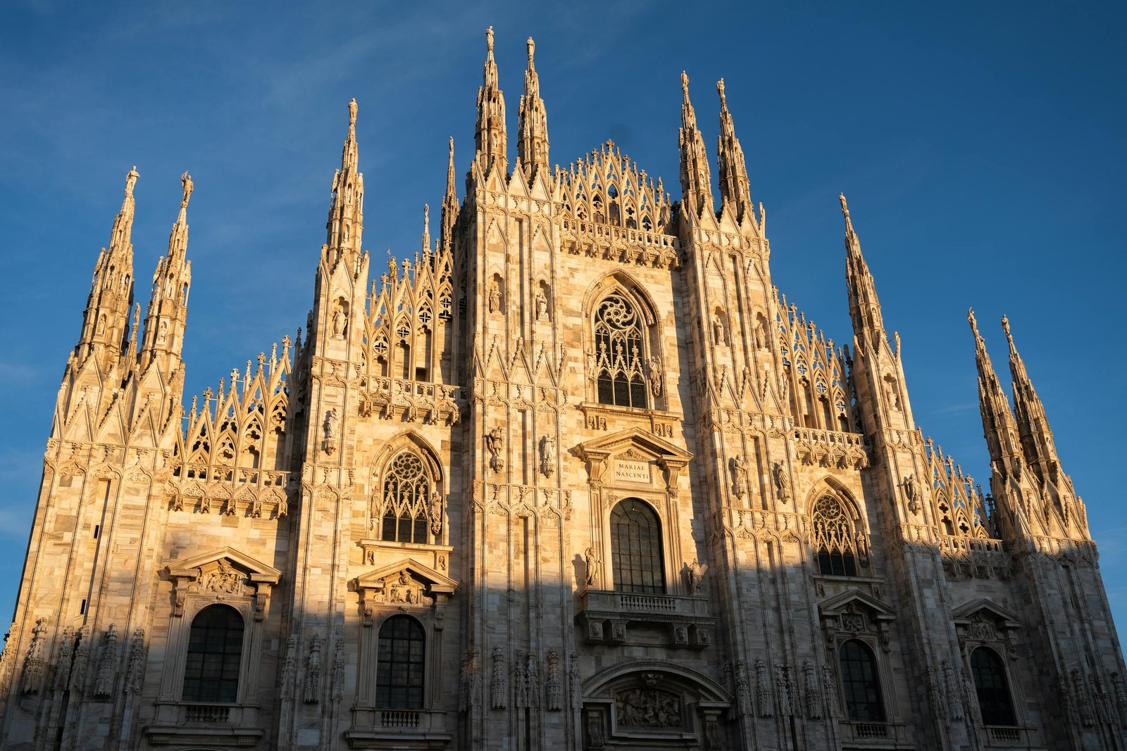 Facade of the Milan Cathedral in Milan, Lombardy, Italy